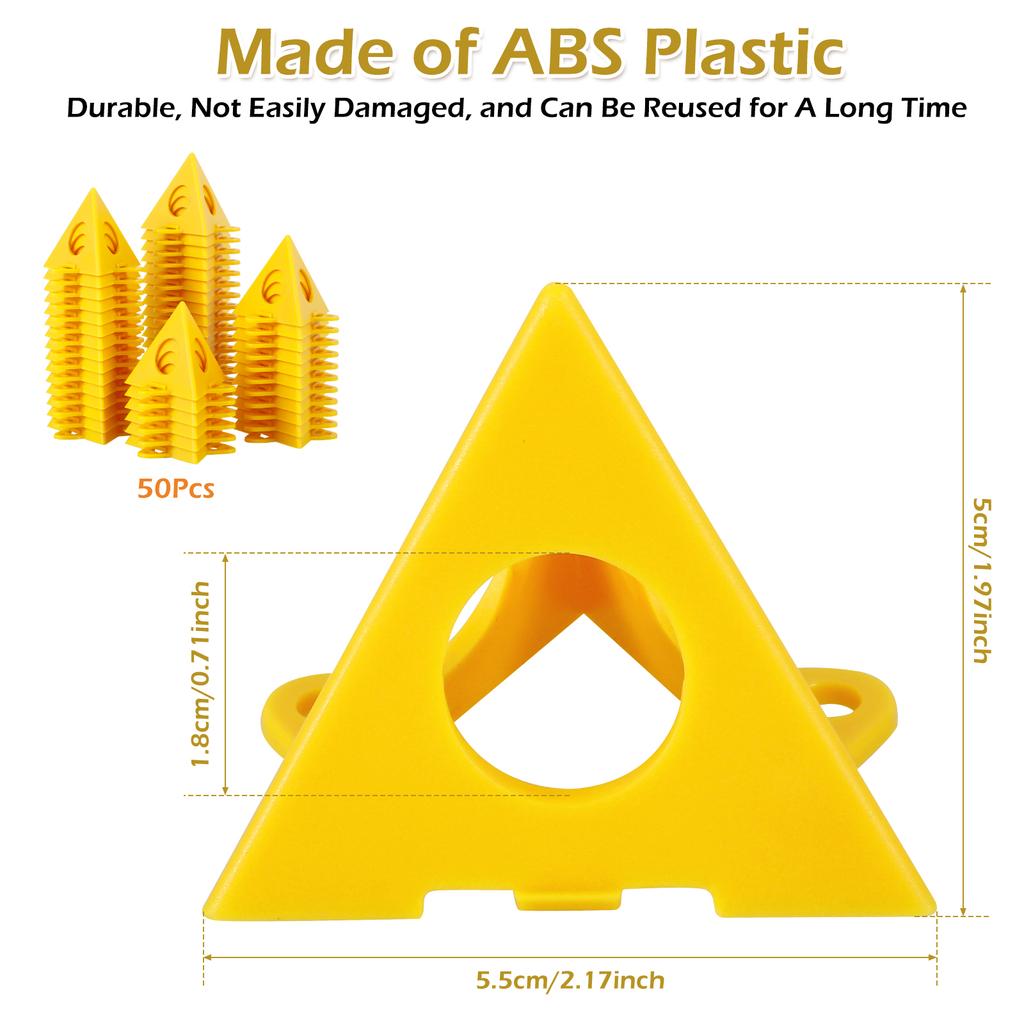 50Pcs Pyramid Paint Stands Mini Triangle Stands Triangle Paint Pads Feet Woodworking Tool for Canvas Cabinet Doors Painting Pad