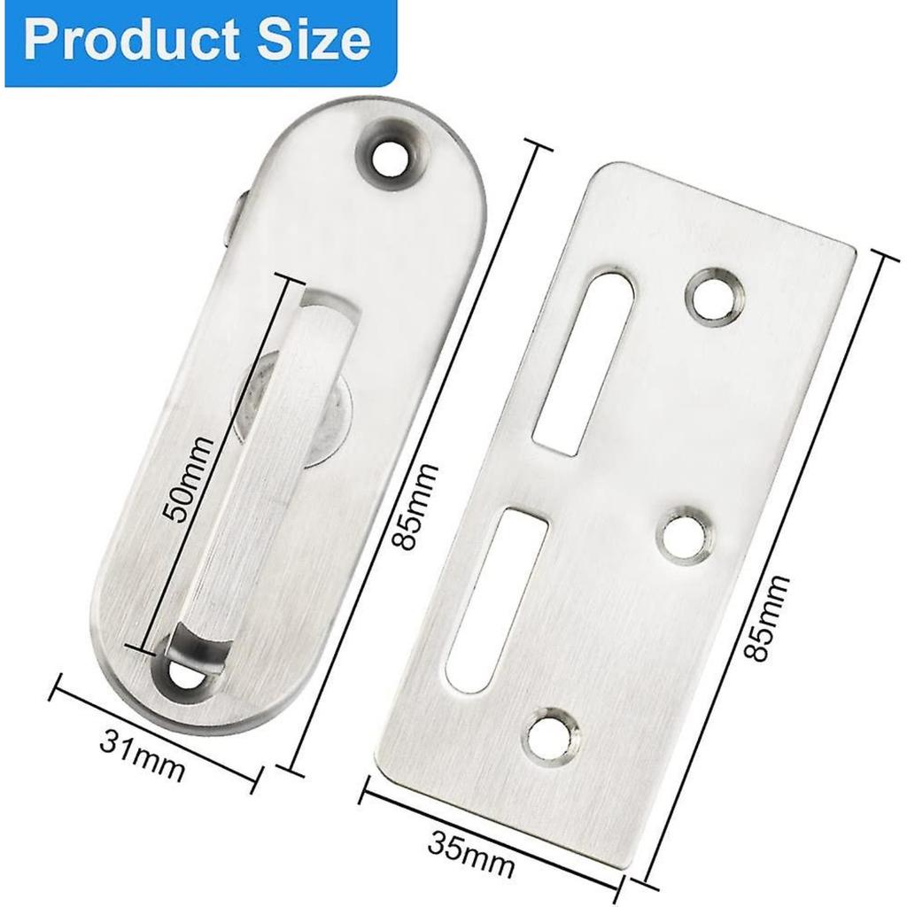 Stainless Steel Door Latch Anti-rust,sliding Door Bolt-on Security Latch Close,garage Door Latch-85*31mm