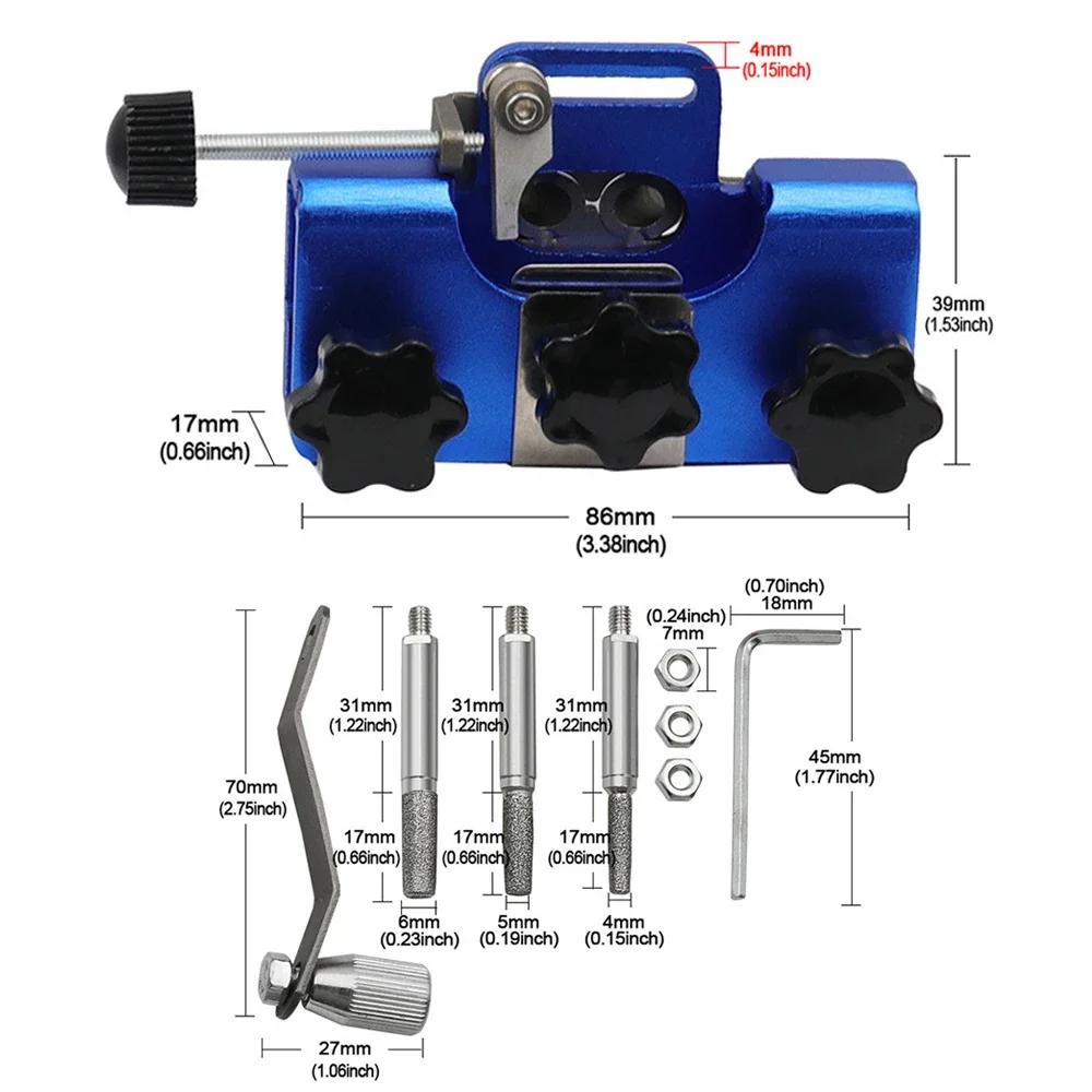 Household Handheld Electric Saw Chain Sharpener Chain Clamp Sharpener Hand Crank Chain Grinder Woodworking Grinding Stone Tool