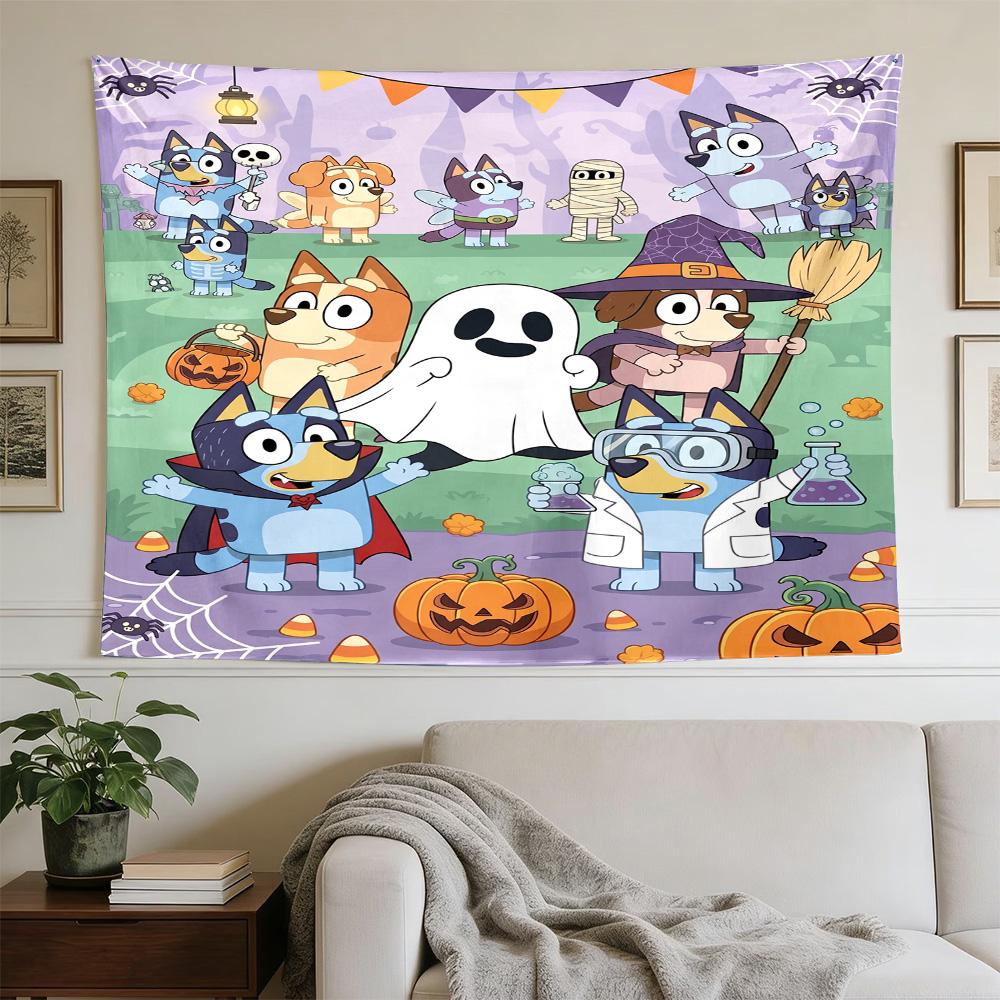 Diverse Dog Characters Large Decorative Tapestry, Great Holiday Gifts, Photo Backdrop for Bedroom Dorm Parties,Perfect Gift