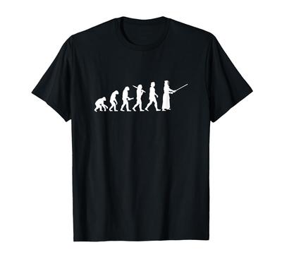 Human Evolution Kendo Martial Arts Kendo Lover Hobby Kendo Club Kendo Circle Tekkendo Swordsmanship Evolution T-Shirt