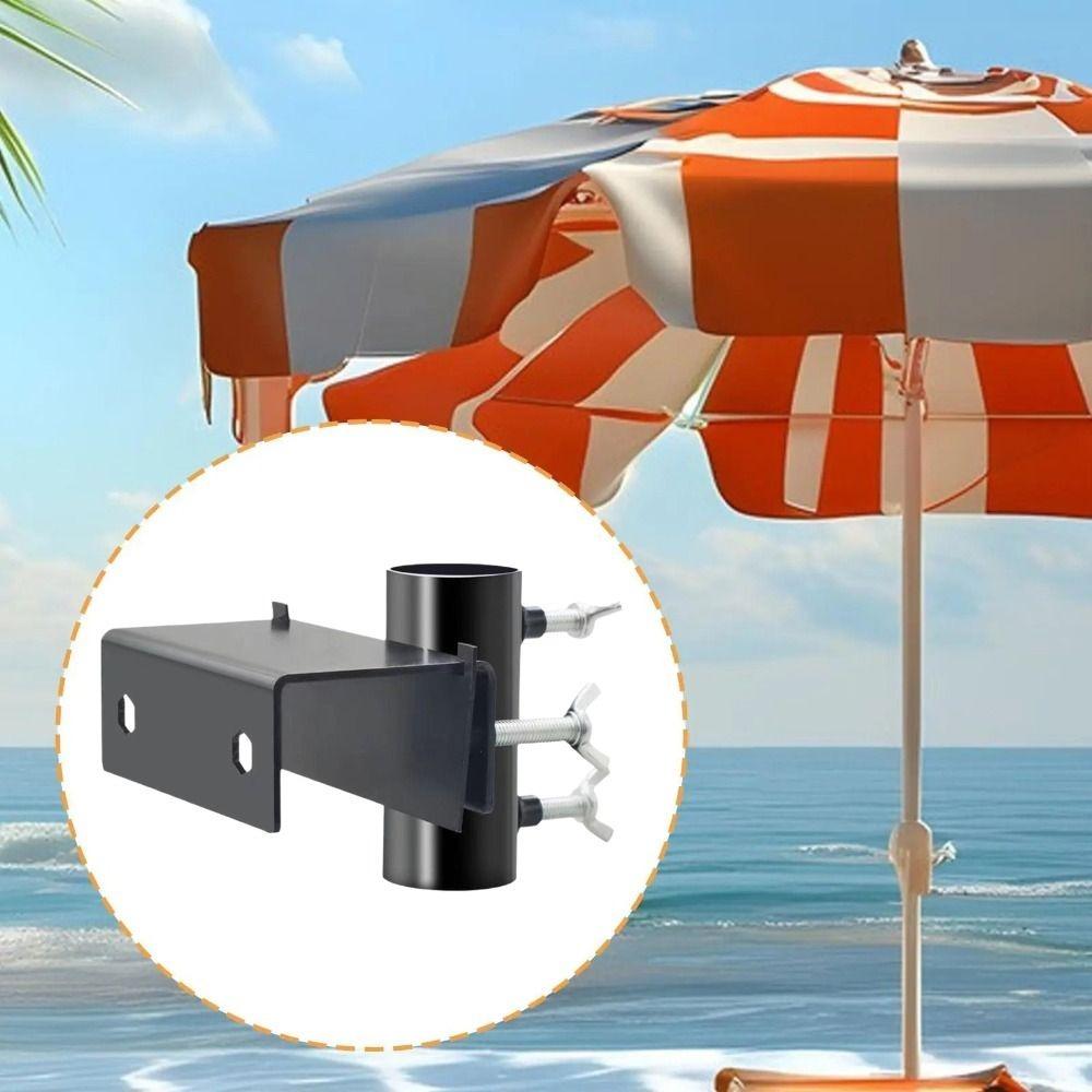 Anti-rust Umbrella Clamp Bracket Adjustable Parasol Fixing Clip Deck Umbrella Mount  Railings
