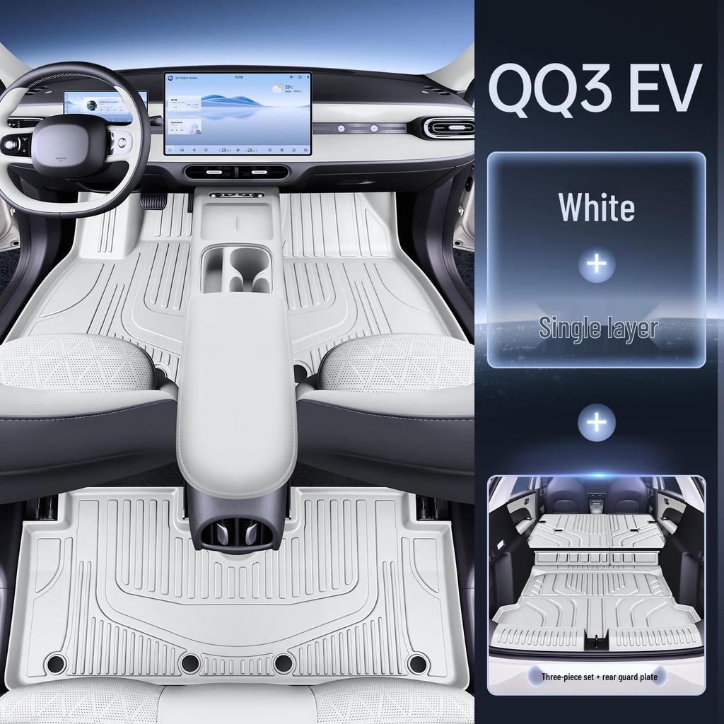 Full Coverage TPE Floor Mats for 26 Chery QQ3 EV Models