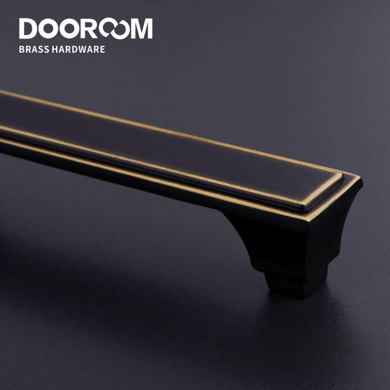 Dooroom Messing Möbelgriffe Schrank Kleiderschrank Kommode Schranktür Europäisch Amerikanisch Modern Chinesisch Schwarz Griffe