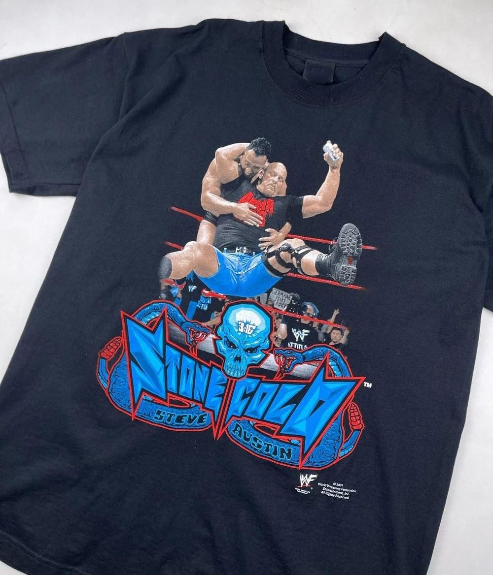 Vintage Stone Cold Tee Wwf Wrestling T Shirt Size S-5XL Reprint NEW L