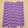 25 Pcs Straws Purple Disposable Eco-friendly Paper Birthday Party Drinks Biodegradable Wedding Decoration Event Party Supplies