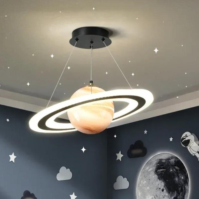 European-style New LED Acrylic Planet Chandelier Hanging Chandelier in Living Room Dining Room Children's Room
