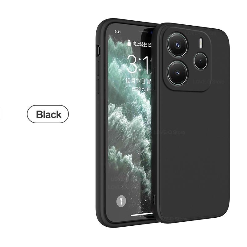 

Для Redmi Note 14 Pro Plus чехол жидкий силиконовый мягкий TPU чехол для Xiaomi Redmi Note 14 Note14Pro Plus Note14 Pro 4G 5G чехол для телефона Redmi Note 14 5G чёрный