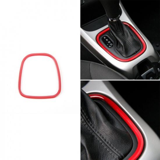 Central Console Gear Shift Frame Cover 1* For Jeep Compass 2017- Bright Red