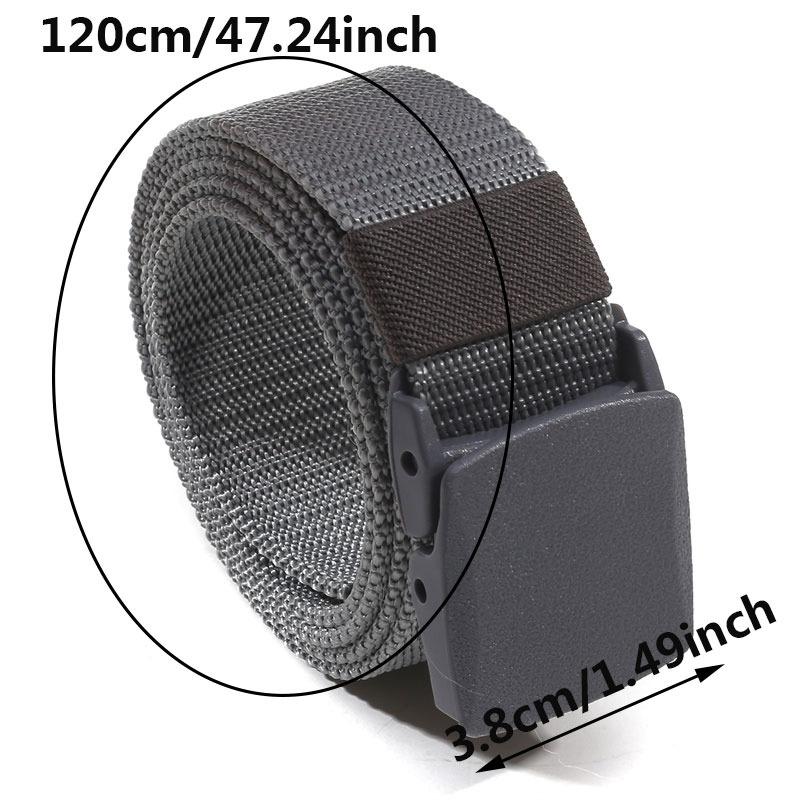 Men Belt 2026 Belts Adjustable Belt Men Outdoor Travel Waist Belt with Plastic Buckle for Pants 120cm