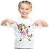 Children Harajuku Dabbing Unicorn Cartoon Funny T Shirt Baby Boys Girls Short Sleeve Summer Tops