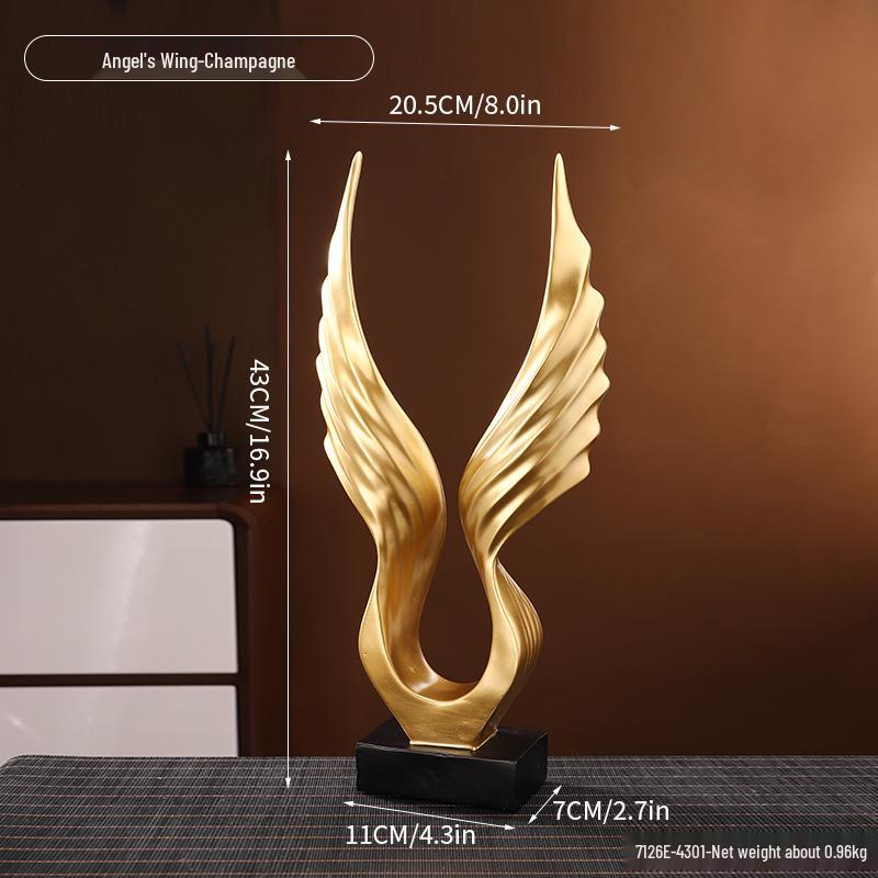 Golden Light Luxury Resin Handicrafts Collection: Ornaments for Office, Living Room, Wine & TV Cabinets
