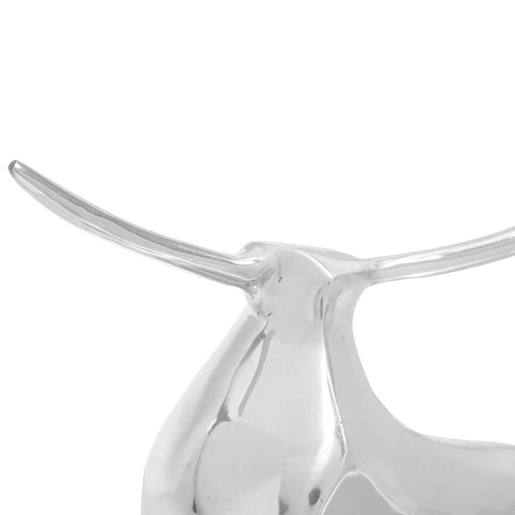 Bull Sculpture Silver 37 x 44 x 17 cm Aluminum
