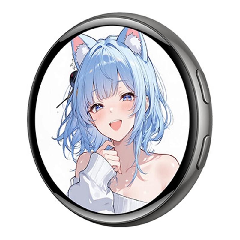 Personalisierbare Elektronische Anstecker Digitales LED Anime Pin mit Touch-Steuerung zum Hochladen von Fotos GIFs und Videos Geschenk für Fan P9YB