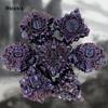 7 Pcs Purple Black Lotus Flower Metal DicePerfect For Rpgs, Board Games, And Card Games.Dice For Games, Dnd Dice Set