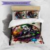 Joker Pattern Printed 3PCS Bedding Set, Soft Skin-Friendly Washable Duvet Cover & Pillowcases Set
