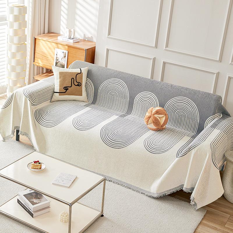Chenille Full Coverage Slip Resistant Sofa Cover Cat Scratch Proof One Piece Throw Advanced Universal Protector
