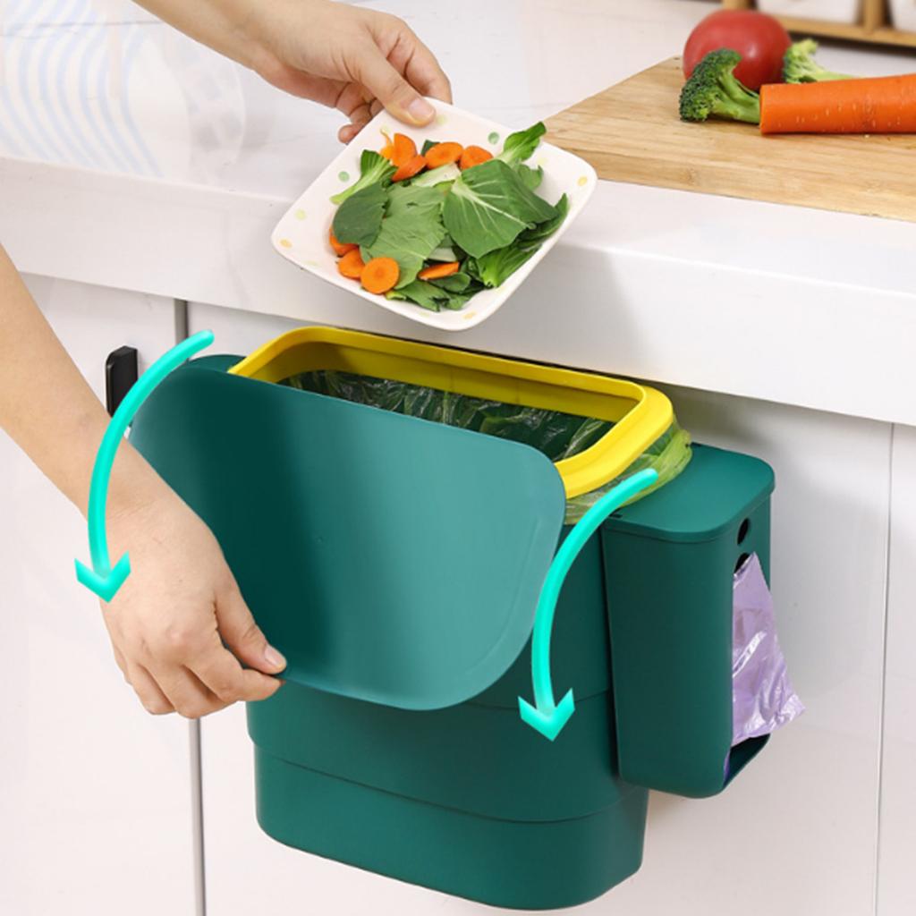 Pattumiera Da Cucina 9 Litri Con Sensore Di Movimento - Bianco, A Parete, A Mani Libere, Secchio Interno Rimovibile - 5