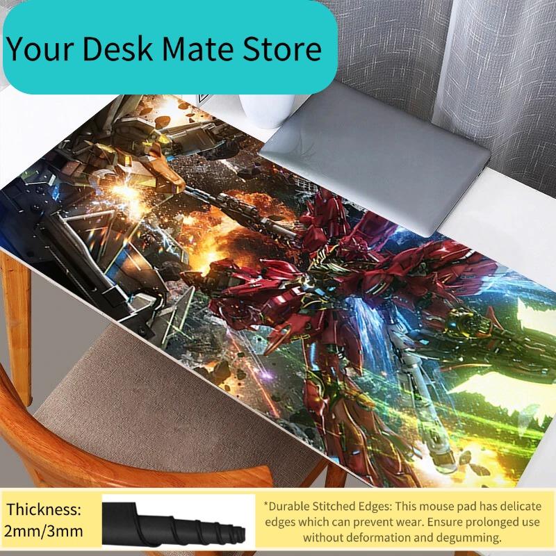 Mouse Pads Gundam Large Gaming Mouse Pad Anime PC Computer Gamer Desk Mat for CS GO LOL XXL Laptop Kawaii Mousepad