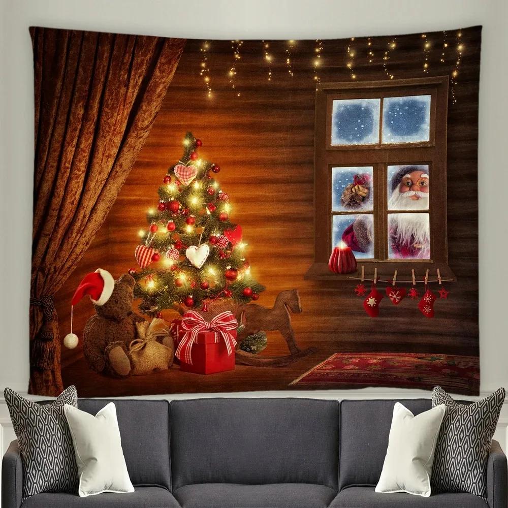 Christmas Decoration Pattern Living Room Bedroom Home Wall Tapestry