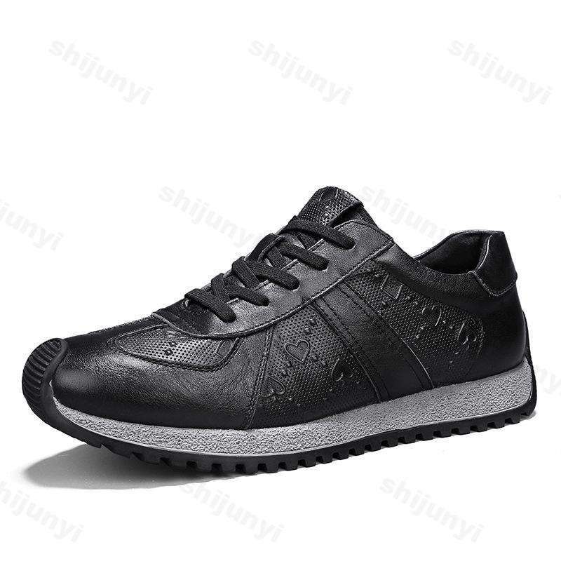 Men's Casual Sneakers Leather Non Slip Tennis Outdoor Comfortable Sports Shoes 2025 Male Shoes Mesh Breathable Running Shoe