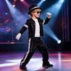 Yousheng Kids 80s 90s Performance Costume, Black Sequin Jacket, Top, Trousers, Hat, Glasses, Gloves, 7 Piece Dance Party Outfits for Halloween, Stage