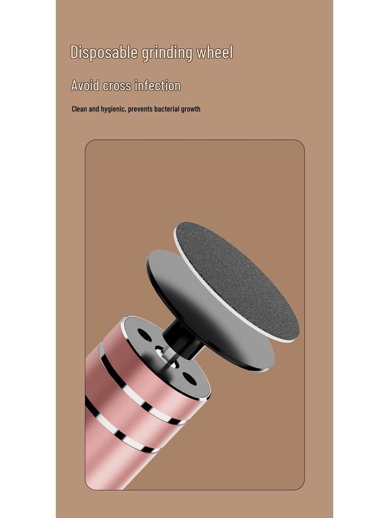 Rechargeable Metal Electric Foot Callus Remover - Durable Grinder for Dead Skin