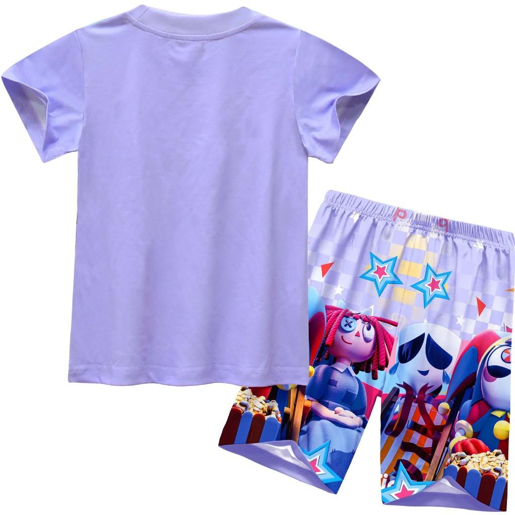 92701 Kids Girls The Amazing Digital Circus Cartoon Printed T-shirt Shorts Top Pants Sets