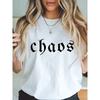T-shirt casual a maniche corte con girocollo e stampa grafica, perfetta per l'estate e la primavera, progettata per le donne