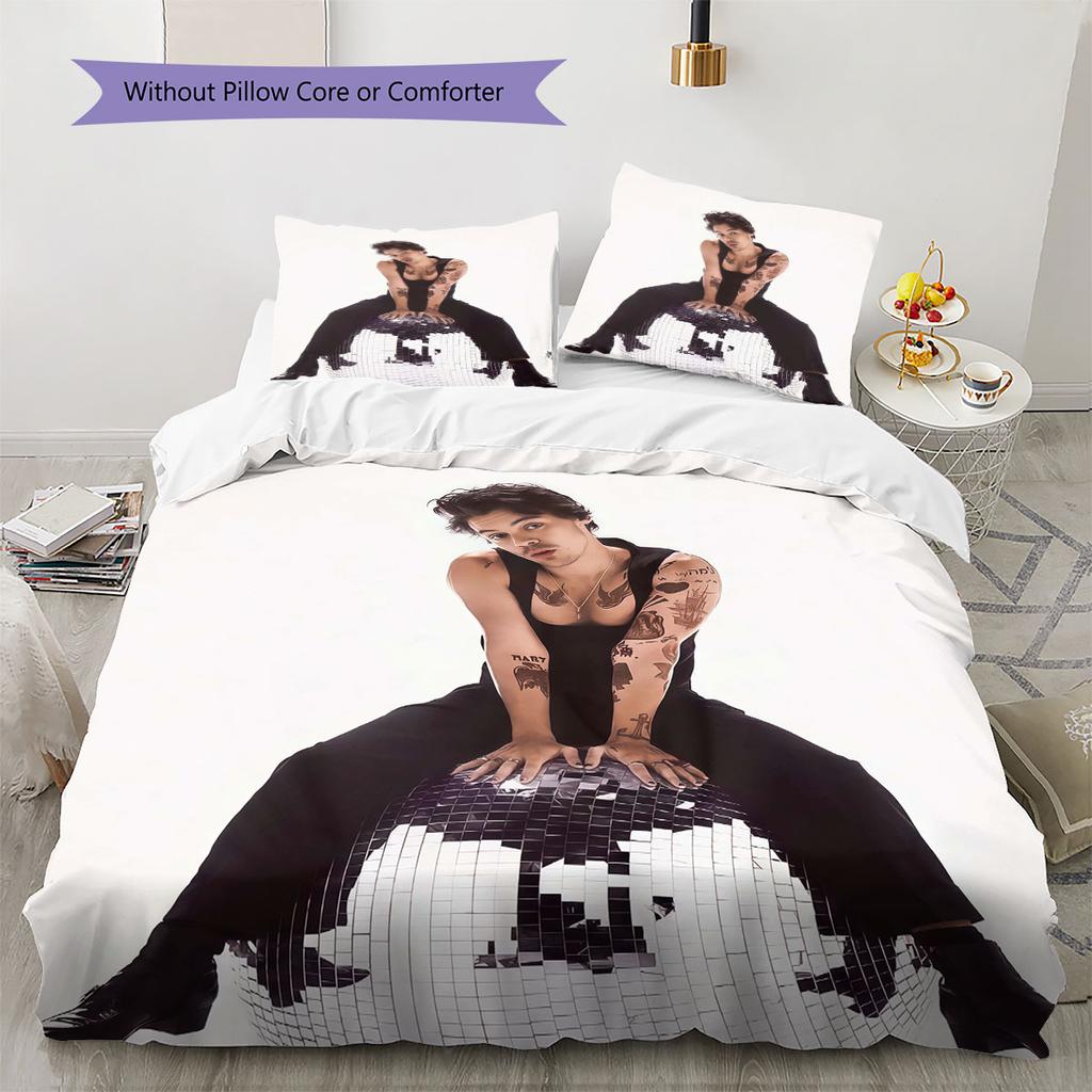 Harry Styles Beddengoed Dekbedset Dekbedovertrek Kussensloop Huisdecoratie Verjaardagscadeau (1 dekbedovertrek + 2 kussenslopen, zonder binnenkussen)