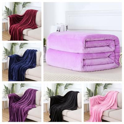 Throw Blanket Washable Breathable Coral Fleece Sofa Air Conditioning Blanket Household Bedding for Cold Weather