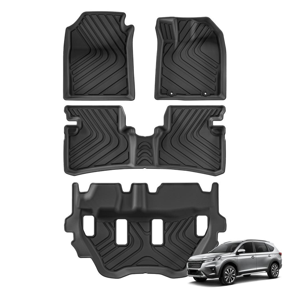 Smabee Right Drive for Honda BR-V 2022-2024 Fuel Version TPE 3D Car Floor Mats Cargo Liner Trunk Pad All-Weather Accessories