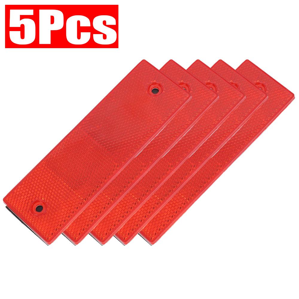 Reflective Strips Night Safety Warning Tape Plastic Truck Reflective Stickers Red and White Reflector Decorative Stickers 1-5PCS
