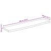 Table Top 180 x 40 x 3.8 cm Rectangular Solid Acacia Wood Live Edge