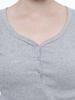 Chaenseseunoi Slim Fit Open Neck Long Sleeve Grey/W251Tp08Gr