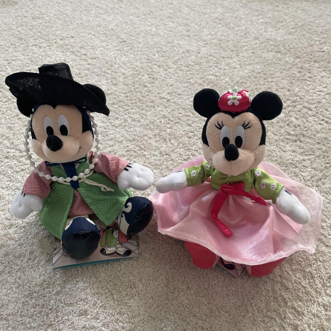 

[Б/У] Эксклюзивный корейский ханбок чима чогори Микки и Минни мягкая игрушка Дисней