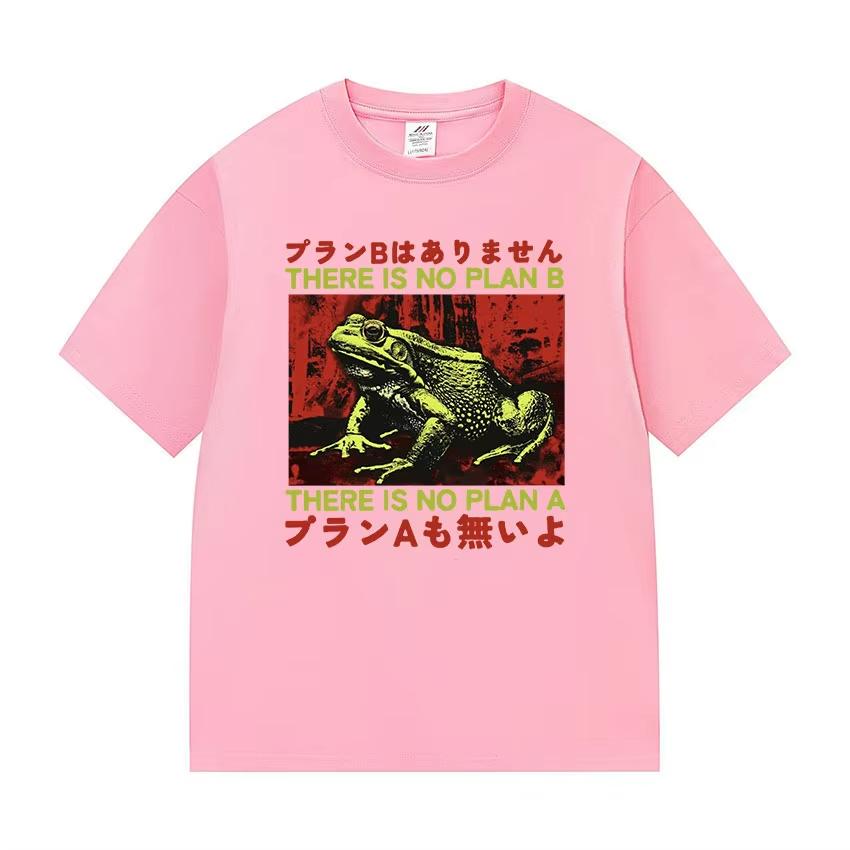 Japanese There Is No Plan B Frog Graphic T Shirt Unisexs Vintage Fashion ONeck Tshirts Casual Unisex Cotton Short Sleeve Tshirts