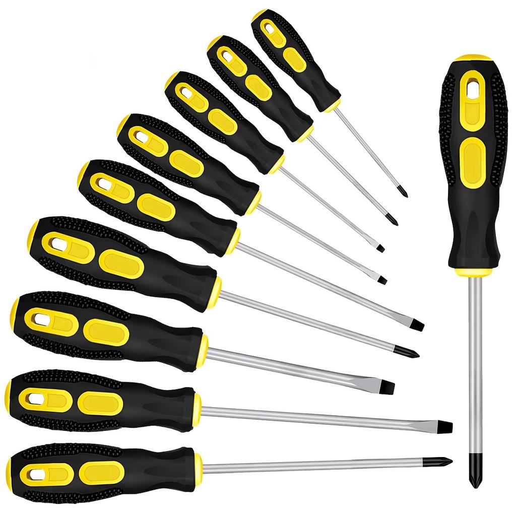 Magnetic Tip Screwdriver Set Phillips And Flat Professional Cushion Grip | Hand Tools Set