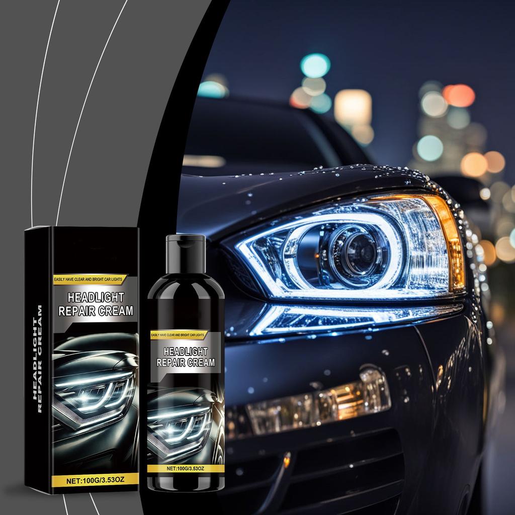 Autoscheinwerfer Aufbereitungscreme, Scheinwerfer, Polieren, Pflege, Reinigung, Entschmutzung, Vergilbung, Aufbereitungspflegemittel