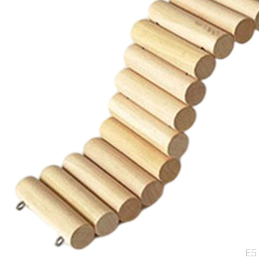 Hamster Hideout Bridge Climbing Ladder Wooden Mouse Toy for Dwarf Mice Gerbils and