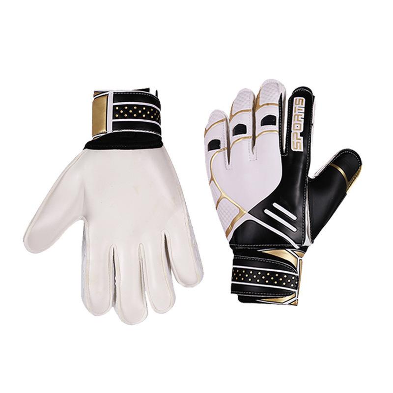 

Футбольные вратарские перчатки Foster Вратарские Взрослые Детские, Профессиональная защита пальцев Противоскользящие и износостойкие, Вратарские перчатки 8# чёрный