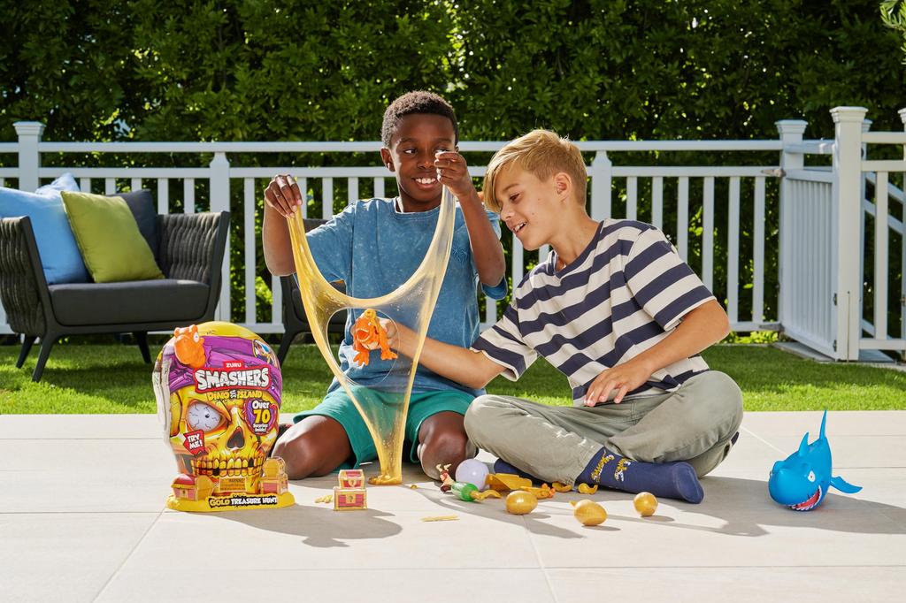 Smashers Dino Island Gold Treasure Hunt (Gray) by ZURU, a Treasure Hunt Themed Toy, Interactive Toy, and Collectible Toy for Kids and Teens