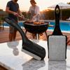 Grill Cleaning Stone And Scraper Set Natural Ceramic Pumice Grill Cleaner for Grates Stove Oven Safe Non-Scratch BBQ Brushes