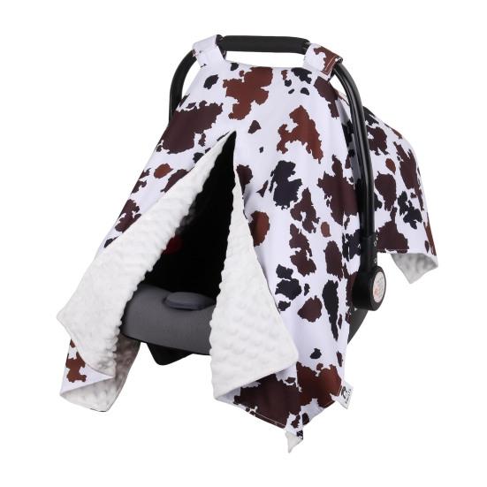 Baby Carrier Cover with Peekaboo Opening Double-Layer Fabric Infant Car Seat Canopy Stroller Cover Nursing Cover