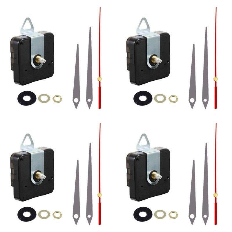 Quiet Move Movement Mechanism Plastic Housing Replacement Parts For DIY Wall Desk Clocks Precise Timing Quiet 4Sets
