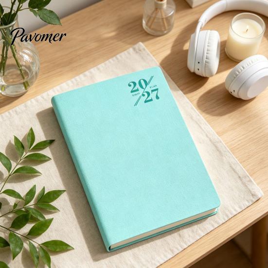 Gift for Colleagues 2027 Monthly Planner Agenda with Month Index Tabs, Thick Paper And Durable Weekly Schedule Organizer PU Leather Cover, Portable