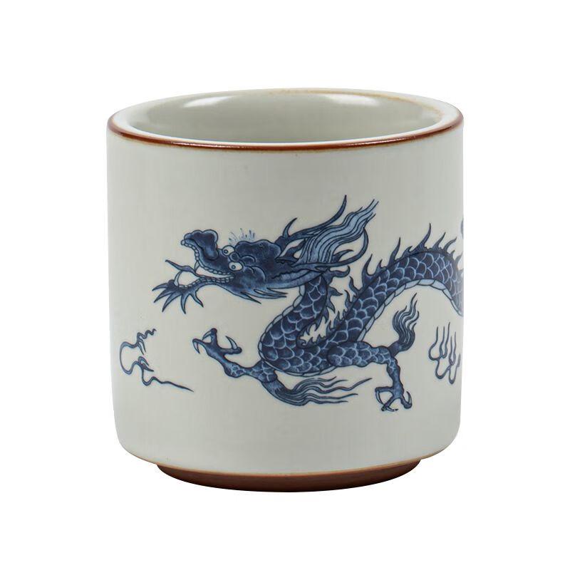 Yingyin Ru Kiln Blue & White Dragon Master Teacup