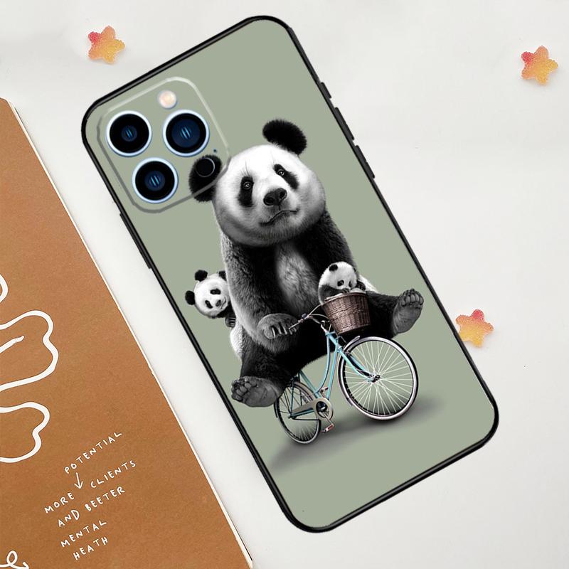 Panda Animal Cute Bear Phone Case For iPhone 17 Pro Max 11 14 15 16 Pro Max 12 13 Mini 16 Plus 16e 17 Air Funda