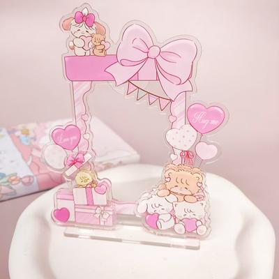 Cartoon Acrylic Photocard Frame Display Holder Cute Photo Frame Poster Display Stand Ins Sweet Photo Holder Desktop Decoration