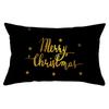 New Black Gold Series Christmas Peach Skin Print Waist Pillow Cover Home Accessories Cushion Cover Sofa Cushion Cover
